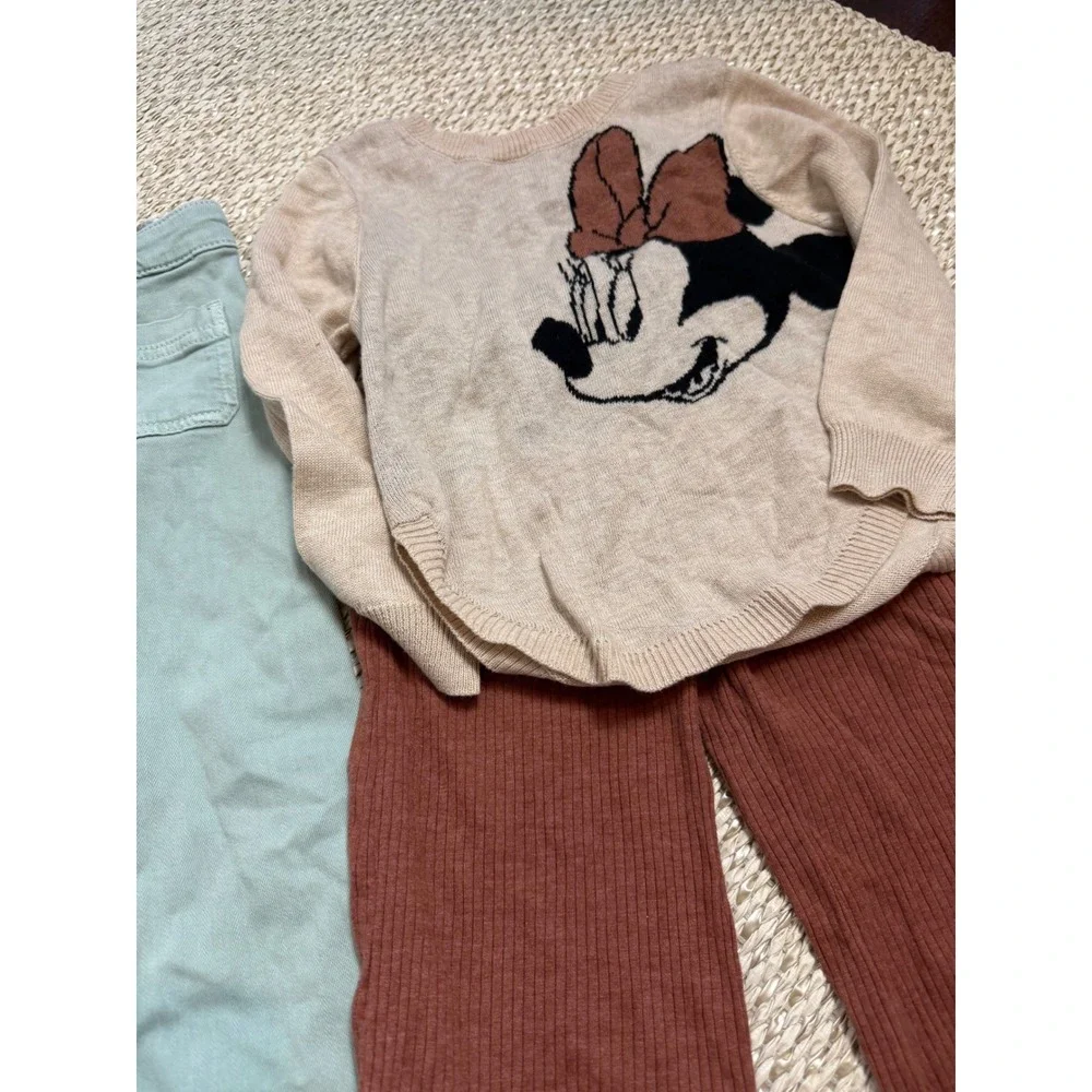 H&M, Zara Disney Kids Clothing Lot Sweatshirts T-Shirts Pants Mickey Minnie 2/4